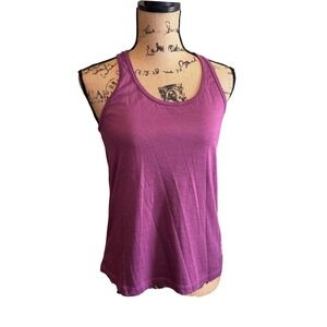 Balance Collection Womens Everyday Casual Racerback Cutout Tank Top Purple Small